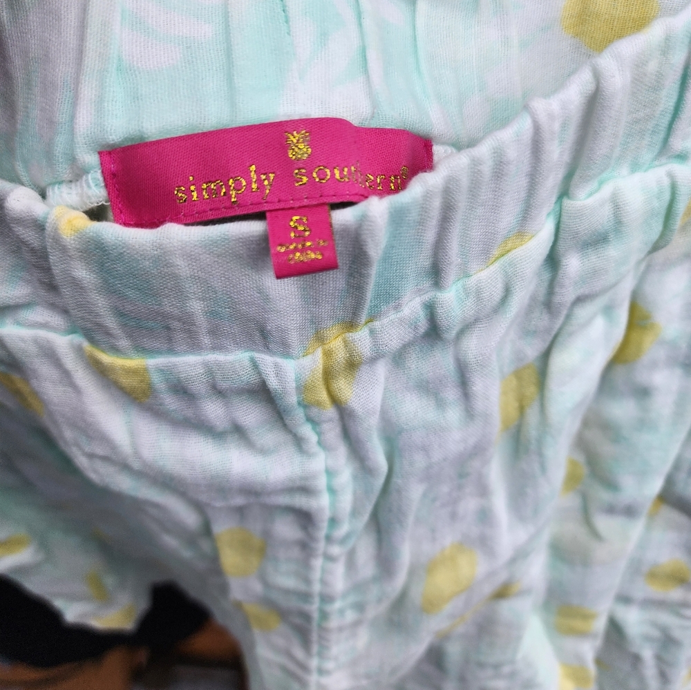 New Simply Southern lemon Lounge set sz sm - Picture 5 of 6